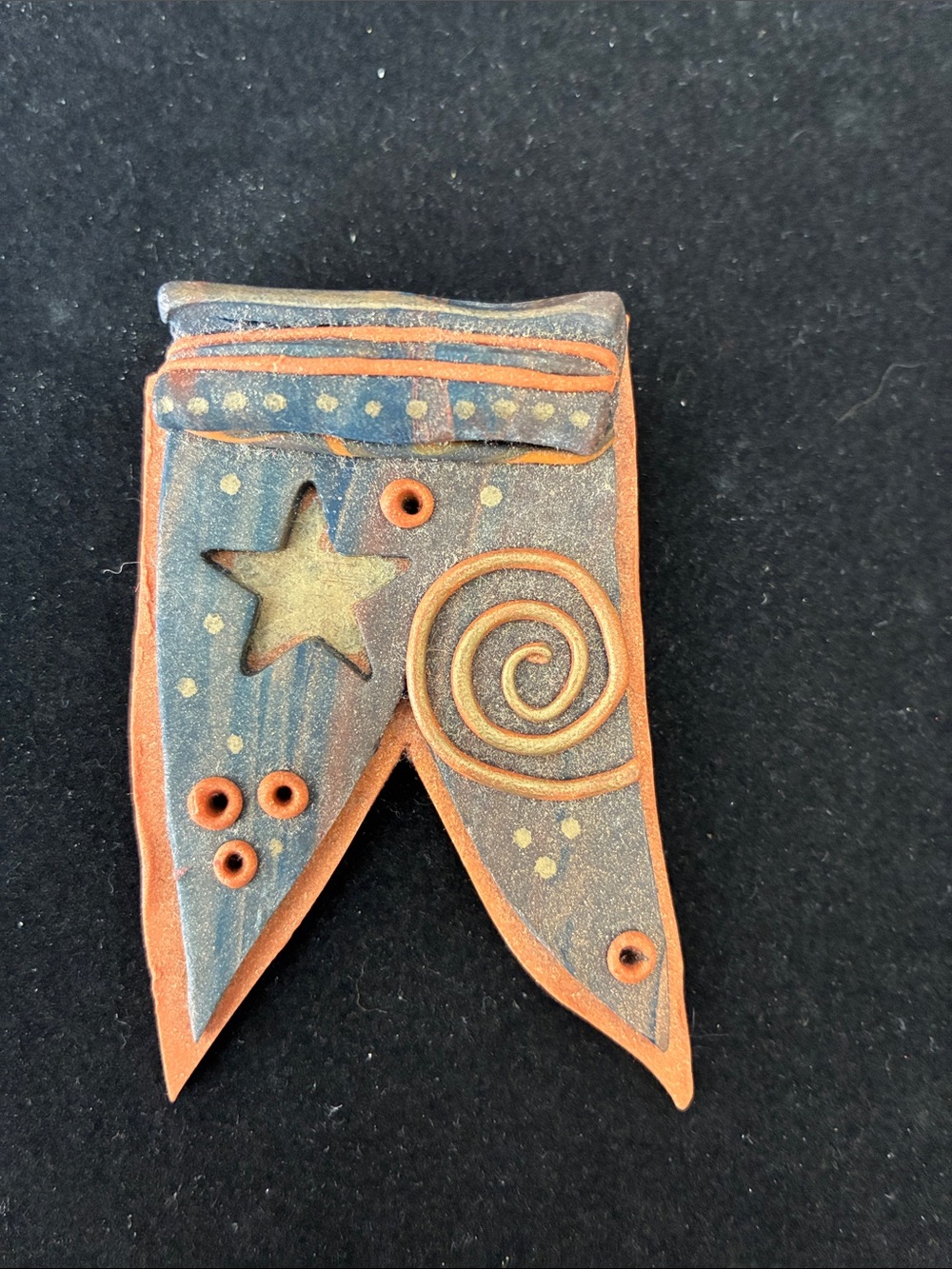 Funky handmade pin